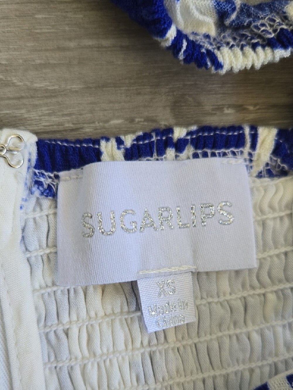 Sugarlips Royal Blue & White Floral Jumpsuit - Picture 2 of 6